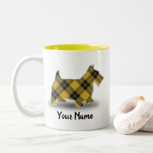 Taza Bicolor Escocés escocés Terrier del tartán de Barclay d