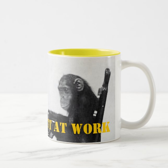Taza Bicolor Escribir mono (Derecha)