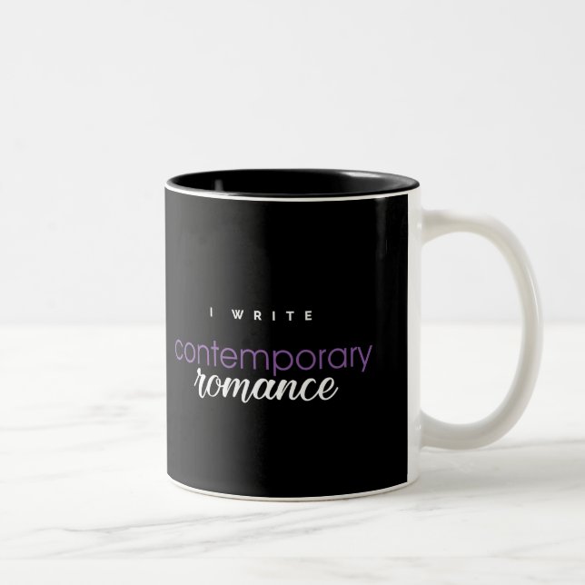 Taza Bicolor Escribo romance contemporáneo (Derecha)