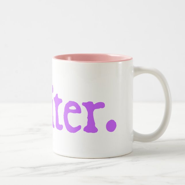 Taza Bicolor Escritor (letras de la lavanda) (Derecha)