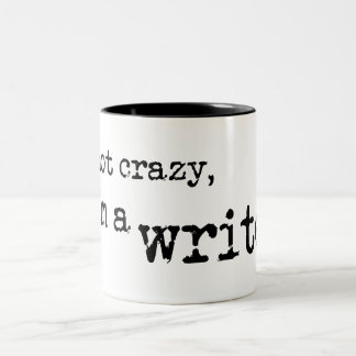 Taza Bicolor Escritor loco - NEGRO