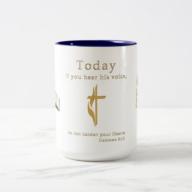 Taza Bicolor Escritura bíblica cristiana (Centro)