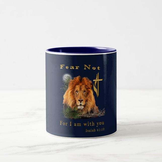 Taza Bicolor Escritura de canciones cristianas (Centro)