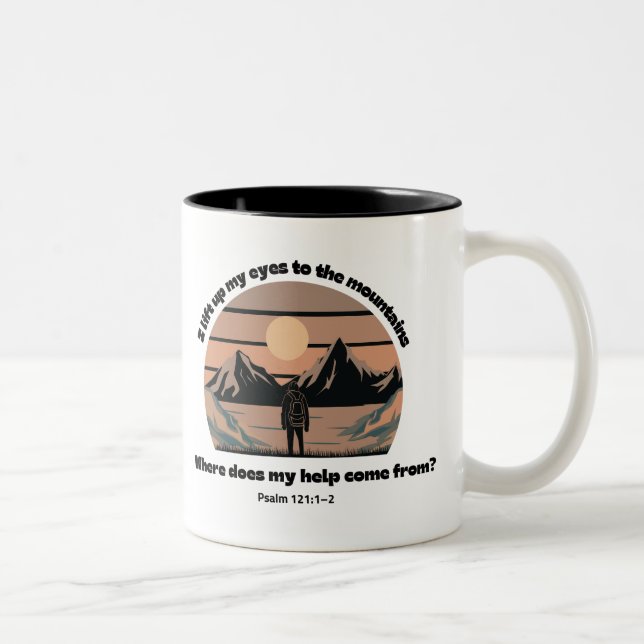 Taza Bicolor Escritura de montaña (Derecha)