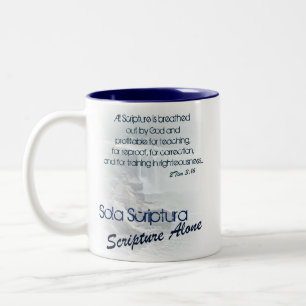 Taza Bicolor Escritura de Sola Scriptura/solamente
