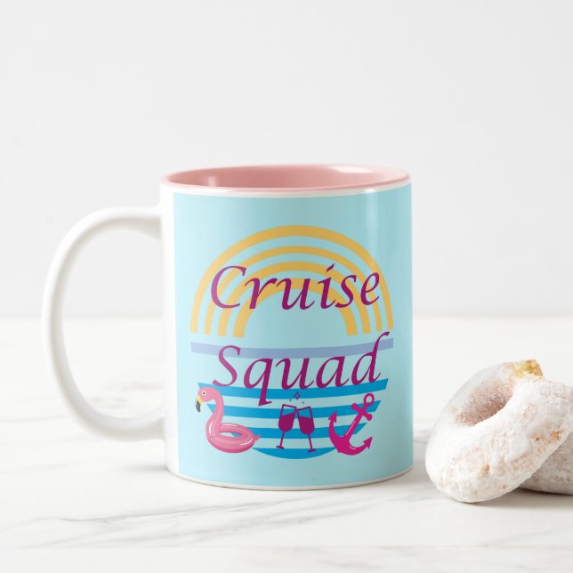 Taza Bicolor Escuadrón de cruceros (Con donut)