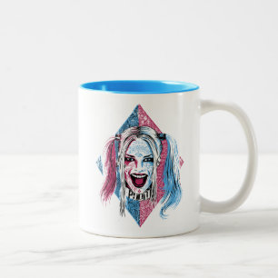 Taza Bicolor Escuadrón suicida Harley Laugh