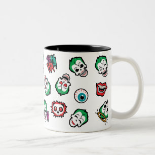 Taza Bicolor Escuadrón suicida   Patrón de Emoji de Joker