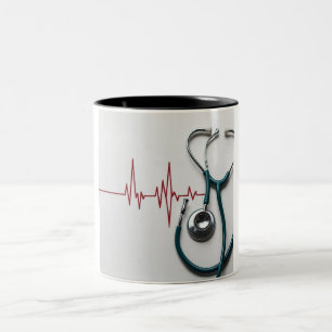 Taza Bicolor Escucha el Latido del Café con este Tazón