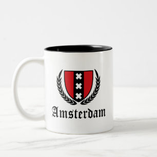 Taza Bicolor Escudo de Ámsterdam