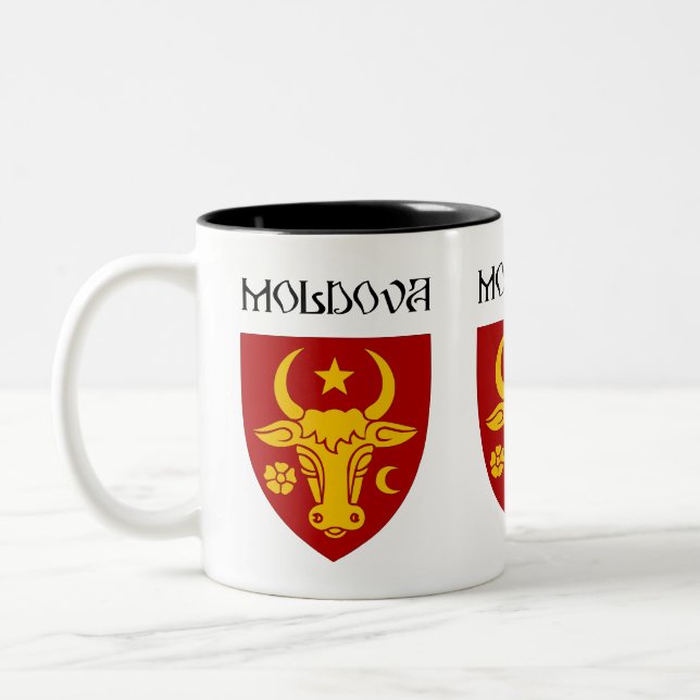 Taza Bicolor Escudo de armas moldavo (Izquierda)