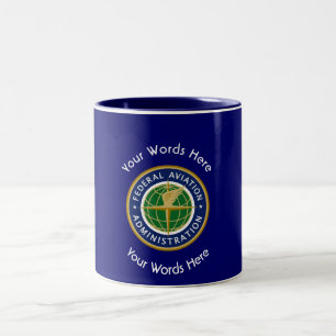 Taza Bicolor Escudo de la Administración Federal de Aviación