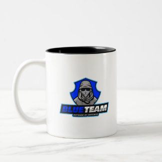 Taza Bicolor Escudo del equipo azul Cyber Security