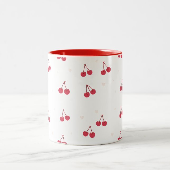 Taza Bicolor Escuela de Chicas Cherry Hearts (Centro)