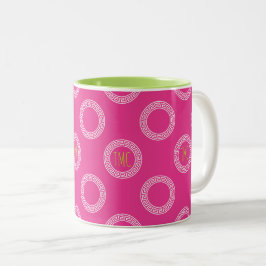Taza Bicolor Escuela de Prioridades de Círculos Claves Griegos