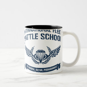 Taza Bicolor Escuela internacional Ender de la batalla de la
