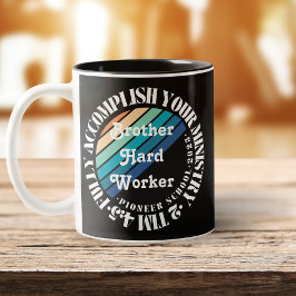 Taza Bicolor Escuela Pionera Retro Sunset Personalizable