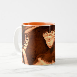 Taza Bicolor Escultura en alto relieve en el Teatro Delgollado,