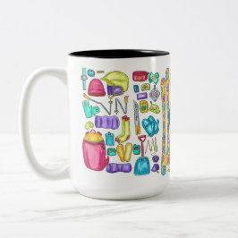 Taza Bicolor Escurrimiento de color de agua ilustrado para la e