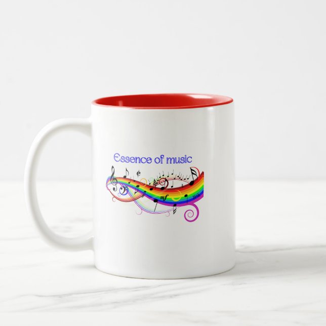 Taza Bicolor Esencia De Música-Café. (Izquierda)