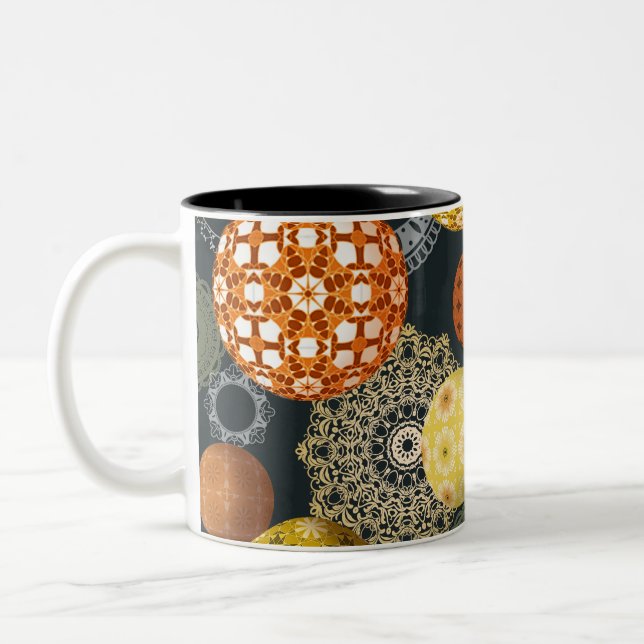 Taza Bicolor Esferas Geométricas (Izquierda)