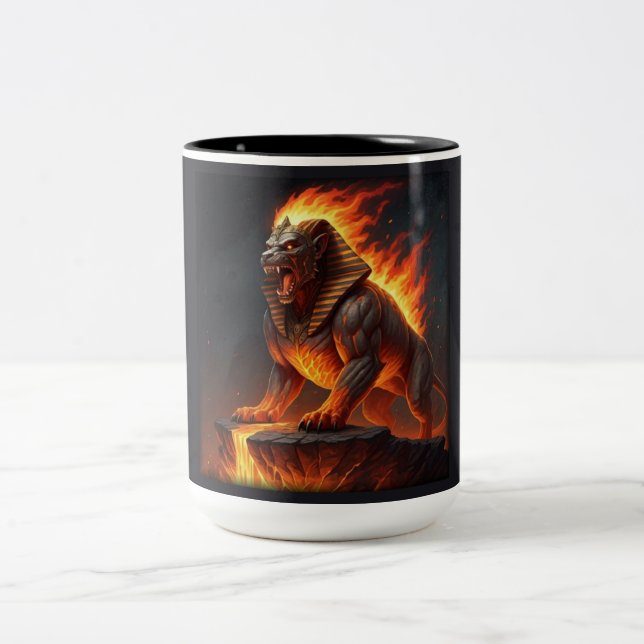 Taza Bicolor Esfinge de incendio elemental (Centro)