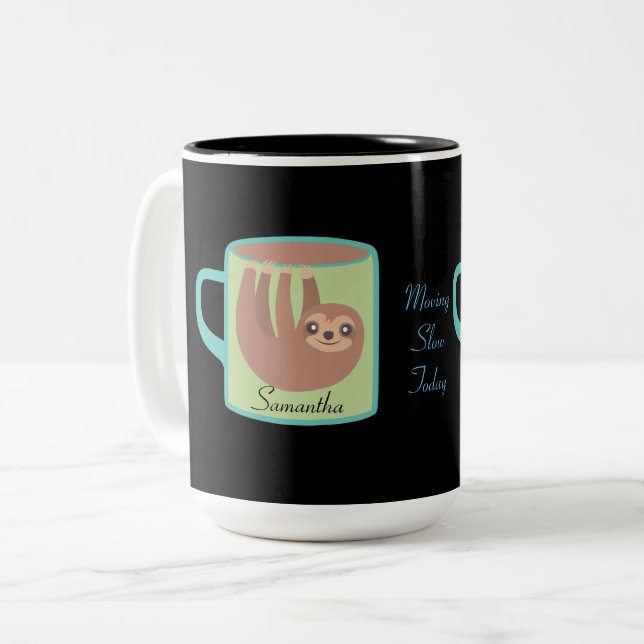 Taza Bicolor Eslora Cuta Personalizada (Anverso izquierdo)