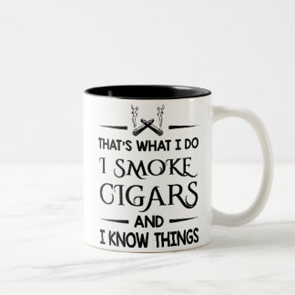 Taza Bicolor Eso es lo que hago para fumar cigarrillos, y los c