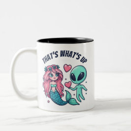 Taza Bicolor Eso es lo que hay Pink Teal Amor