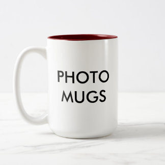 Taza Bicolor Espacio en blanco personalizado personalizado de