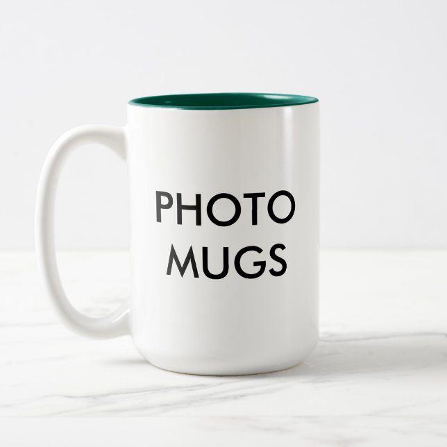 Taza Bicolor Espacio en blanco personalizado personalizado de (Izquierda)
