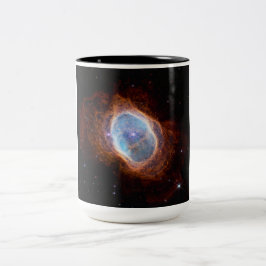 Taza Bicolor Espacio nebuloso del anillo meridional Telescopio