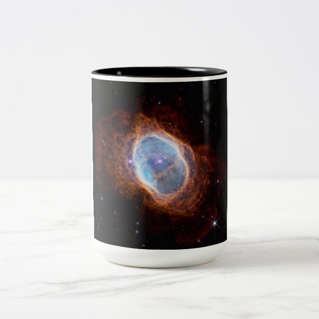 Taza Bicolor Espacio nebuloso del anillo meridional Telescopio  (Centro)