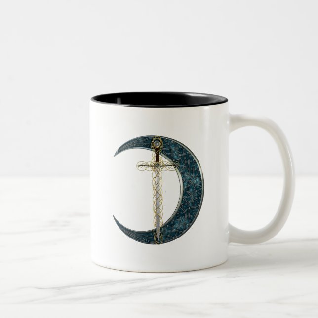 Taza Bicolor Espada y luna célticas (Derecha)