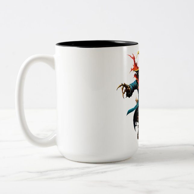 Taza Bicolor Espantapájaros de Halloween (Izquierda)