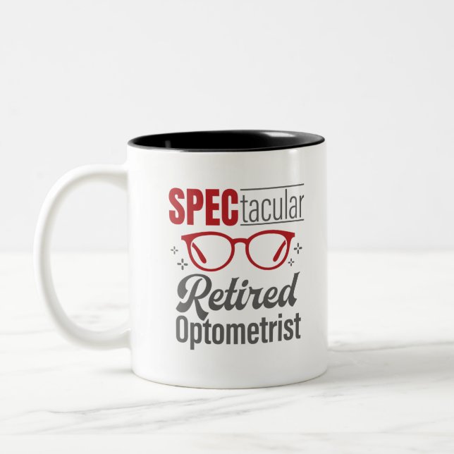 Taza Bicolor Espectacular Optometría Optometrista Retirada (Izquierda)