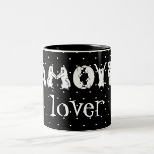 Taza Bicolor Espeleada con Samoyed en letras de perro saqueadas
