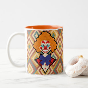 Taza Bicolor Espeluznante payaso retro Halloween Creepy Circus 