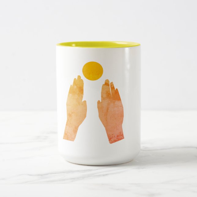 Taza Bicolor Esperando el sol (Centro)