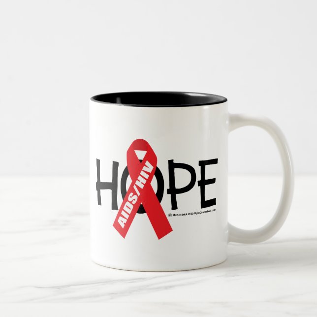 Taza Bicolor Esperanza de AIDS/HIV (Derecha)