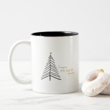 espero que la paz ame. Navidades Holiday Mugs