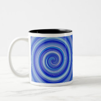 Taza Bicolor Espiral azul y azul claro