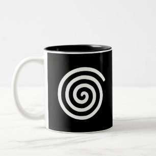 Taza Bicolor Espiral blanca sobre negro