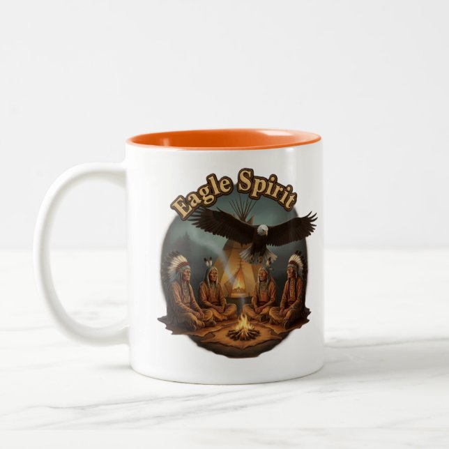 Taza Bicolor Espíritu águila - Café Mug (Izquierda)
