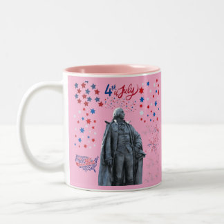Taza Bicolor Espíritu Americano Brillo rosa