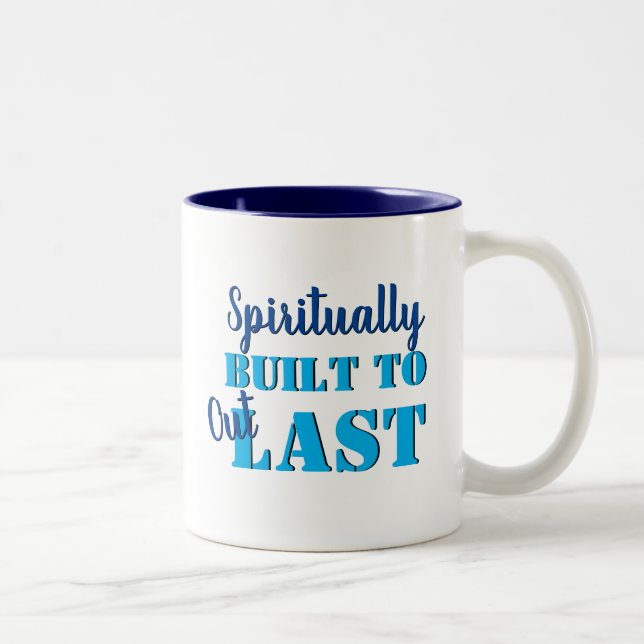 Taza Bicolor ESPIRITUALMENTE CONSTRUIDA LA Oración Cristiana PA (Derecha)