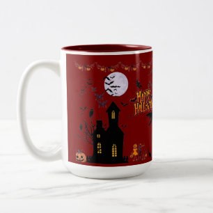 Taza Bicolor Espíritus Rastreros de Octubre granate