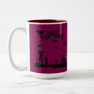 Taza Bicolor Espíritus sombríos que se elevan magenta