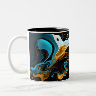 Taza Bicolor Esplandor de azul y oro