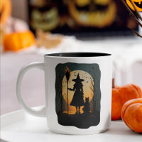 Espléndida escoba para gato brillante luna Hallowe